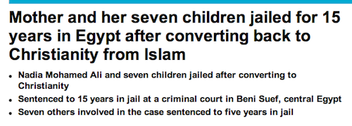 Jail Time for Changing your Religion