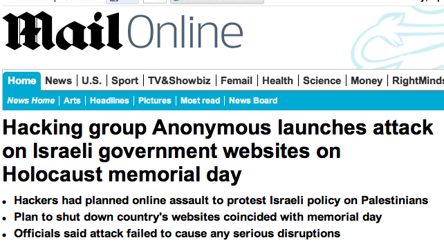 Anonymous Targets Israel or simply after Jews?